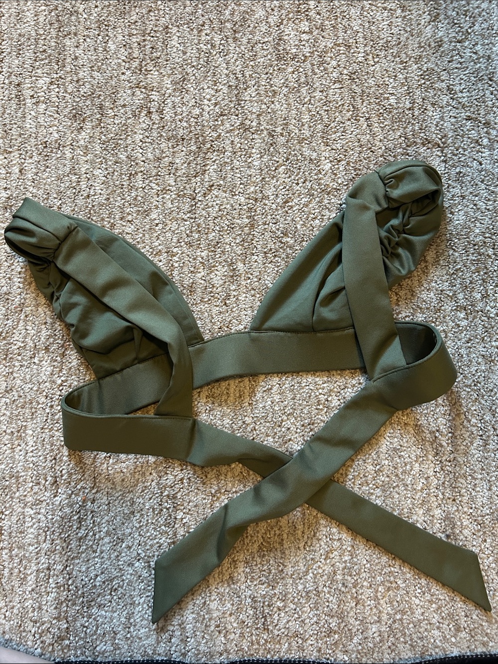 Londre Bodywear Olive Green Original Scrunch Bikini Top Size Small